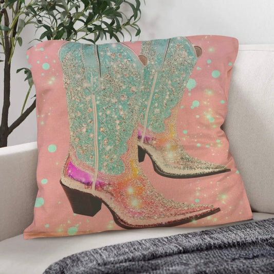 Throw Pillow - Western Bling Boots