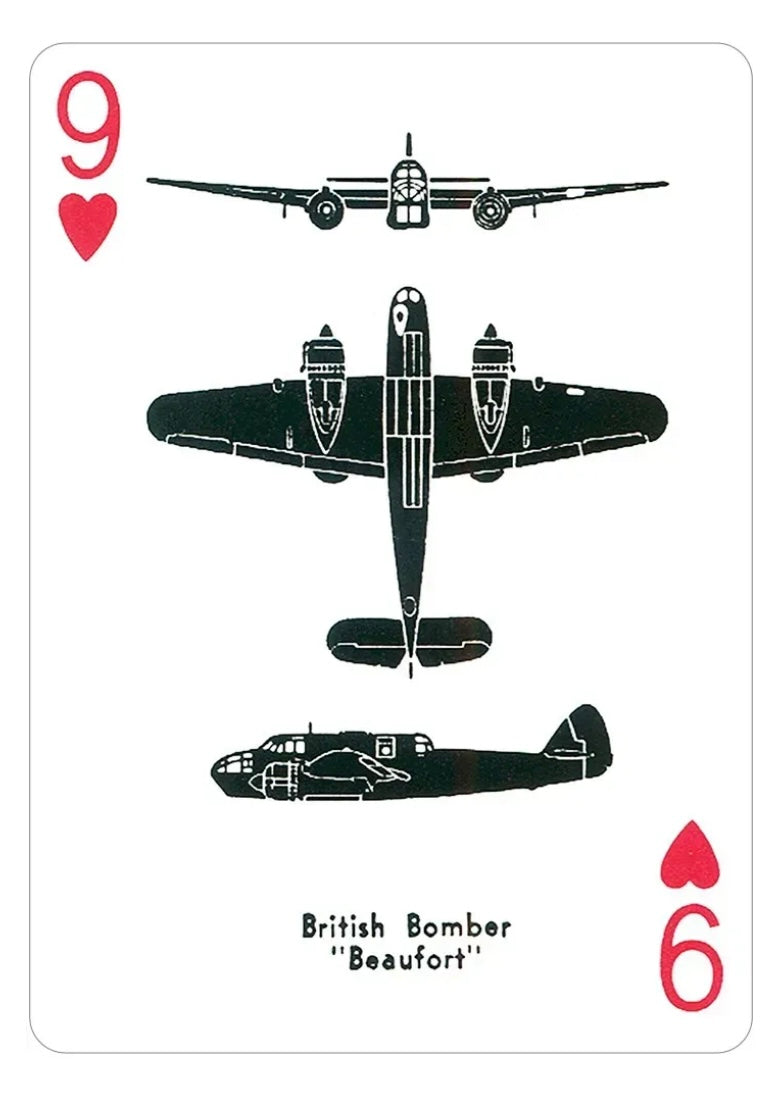 Game | World War ll Airplane Spotter Playing Cards