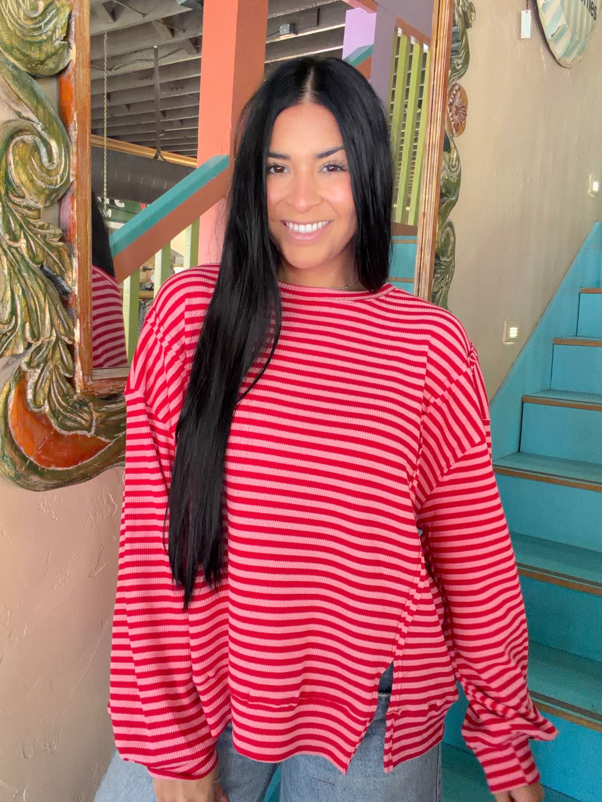 Pullover - Sweetheart Stripe Knit