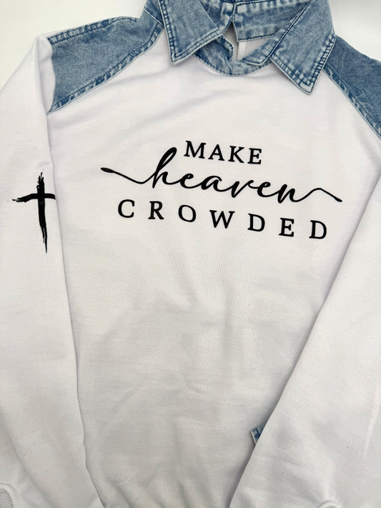 Tops | Pullover Make Heaven Crowded Denim Contrast