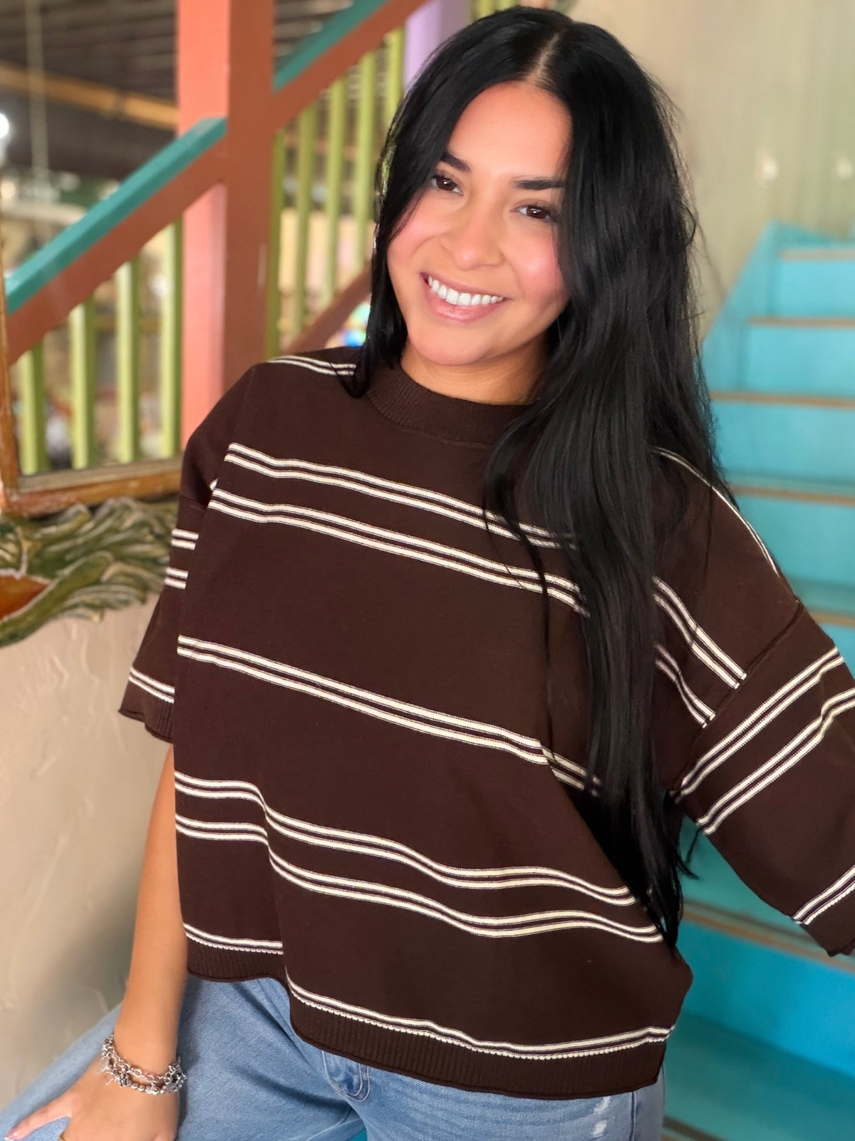 Sweater - Chocolate Cream Stripe