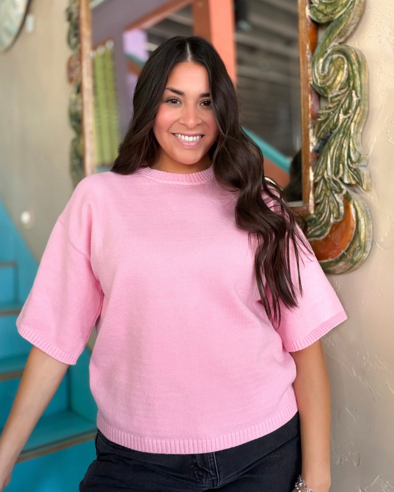 Sweater - Blush Short Sleeve