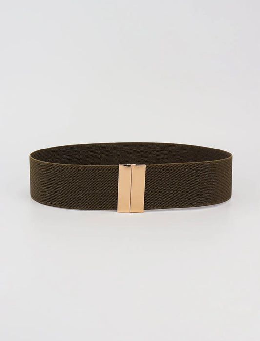 Belt - Chestnut Alloy Buckle Elastic