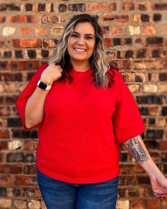 Scarlet Short Sleeve Sweater