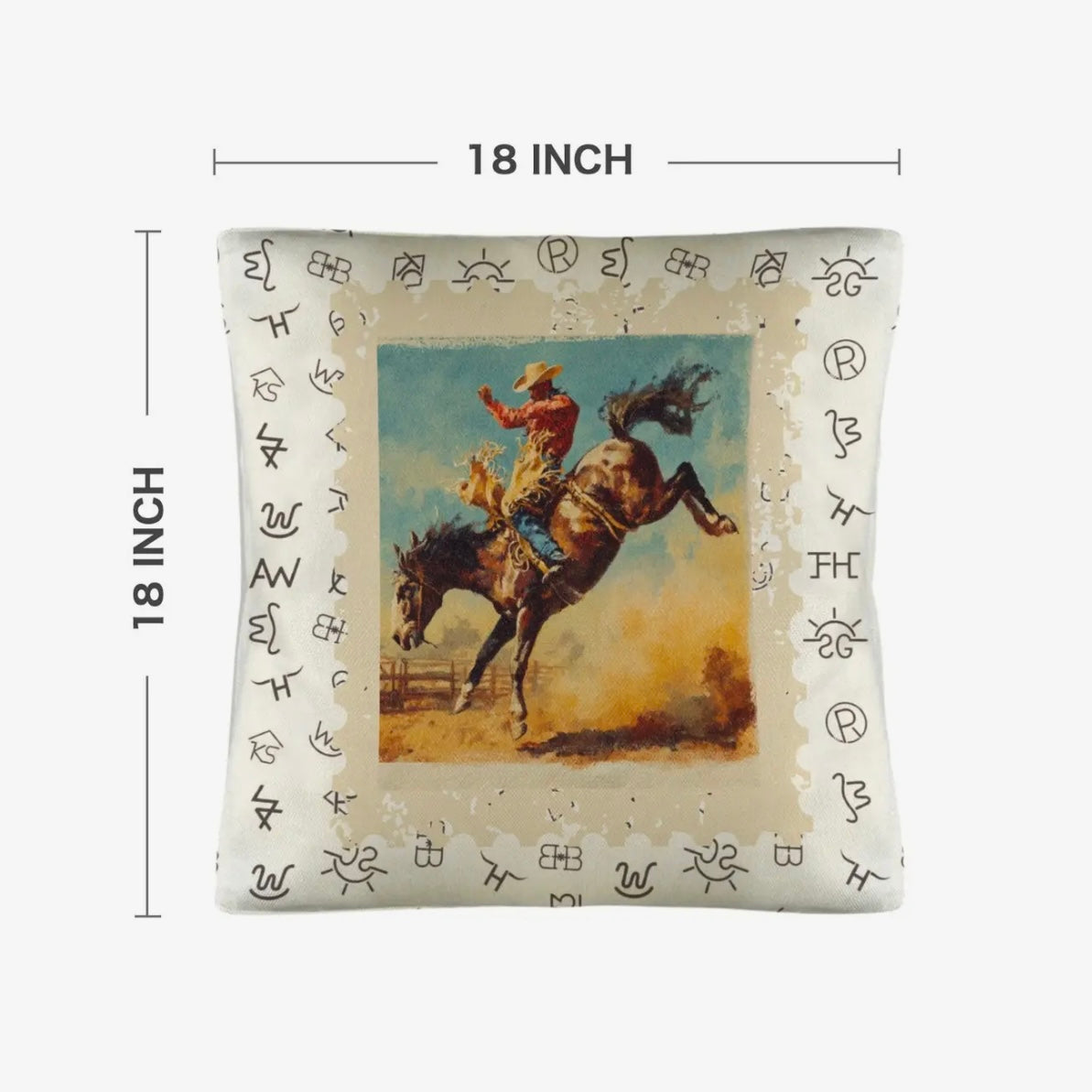 Pillow Case - Vintage Rodeo Stamp