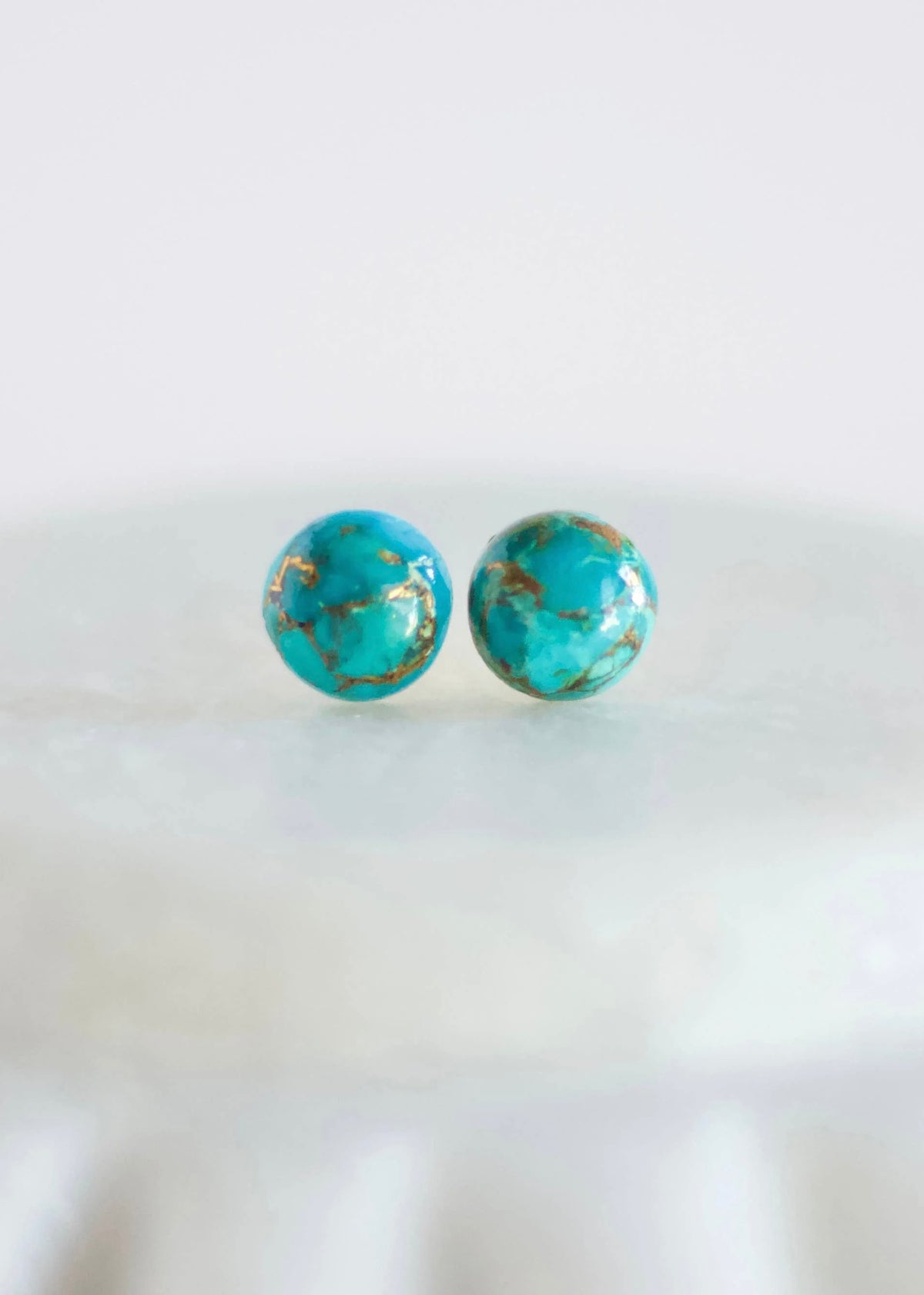 Earrings | Copper Turquoise Studs