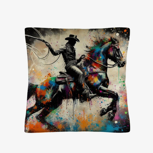 Throw Pillow - Painted Cowboy