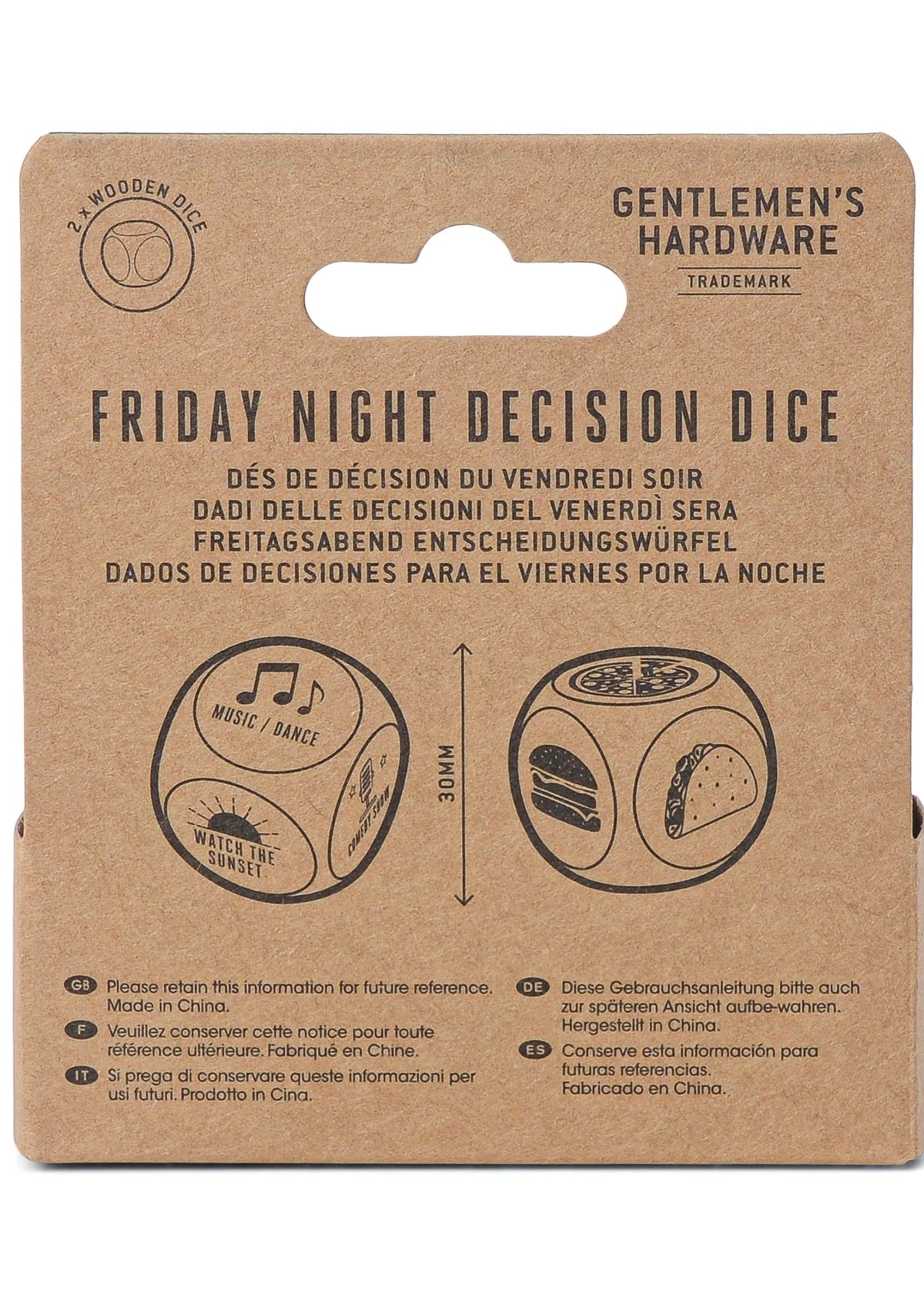 Game | Gentlemen&#39;s Hardware Friday Night Dice (Set of 2)