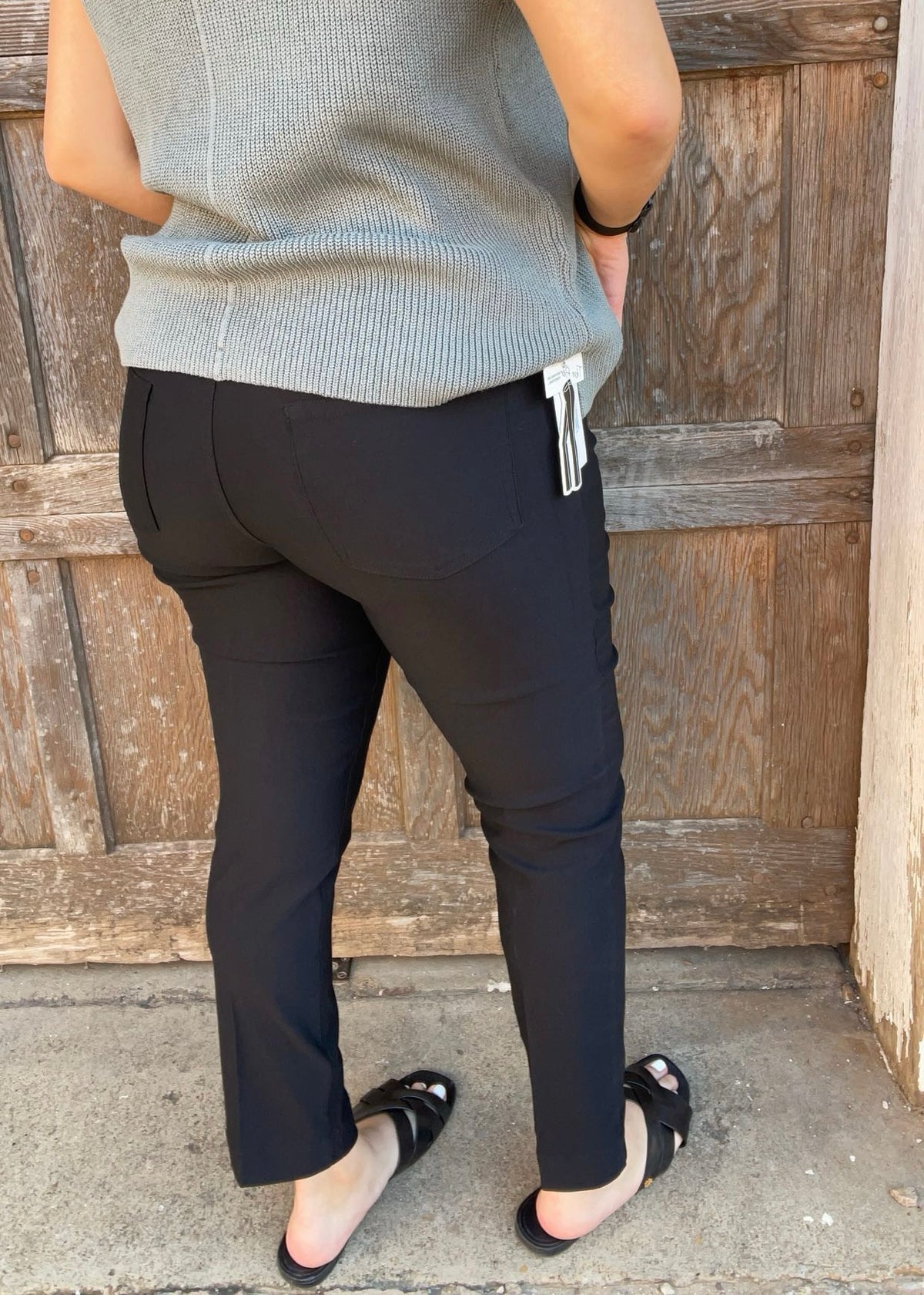 Bottoms | Thin Her Pull On Ankle Pant With Real Front &amp; Back Pockets