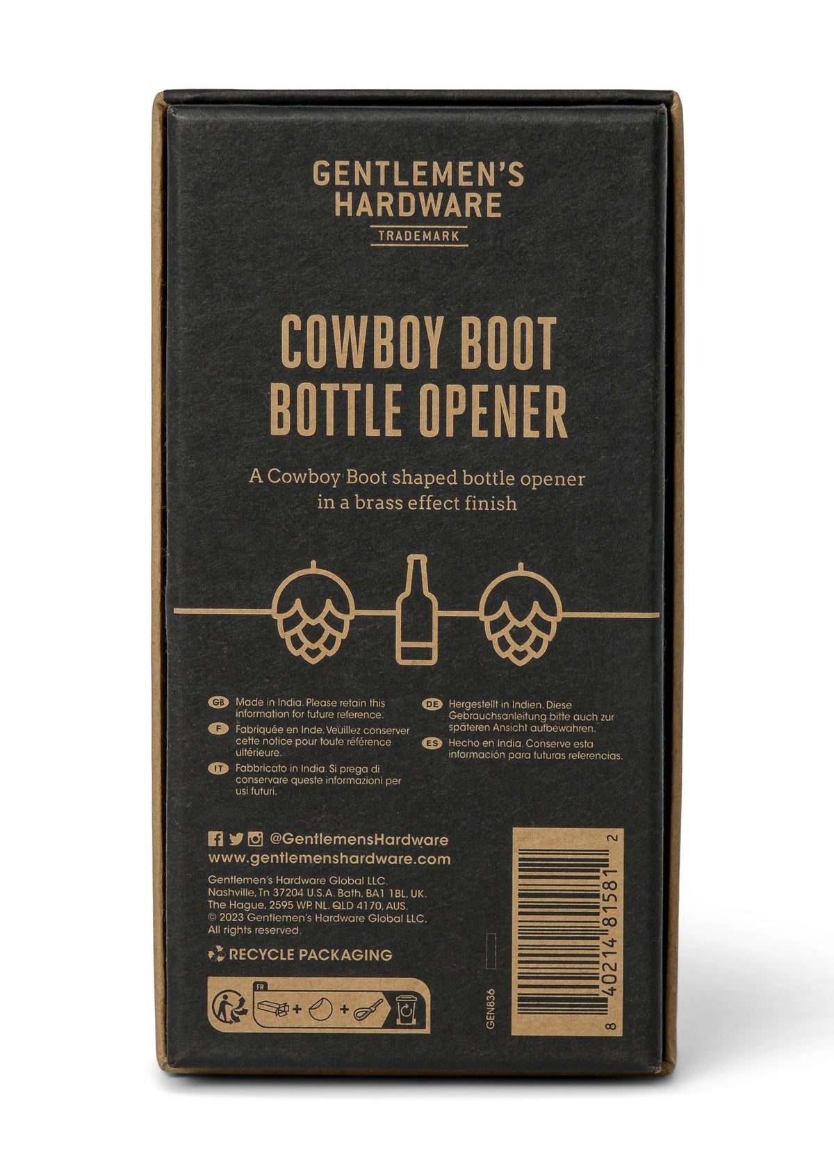 Men&#39;s Gifts | Gentlemen&#39;s Hardware Cowboy Boot Bottle Opener