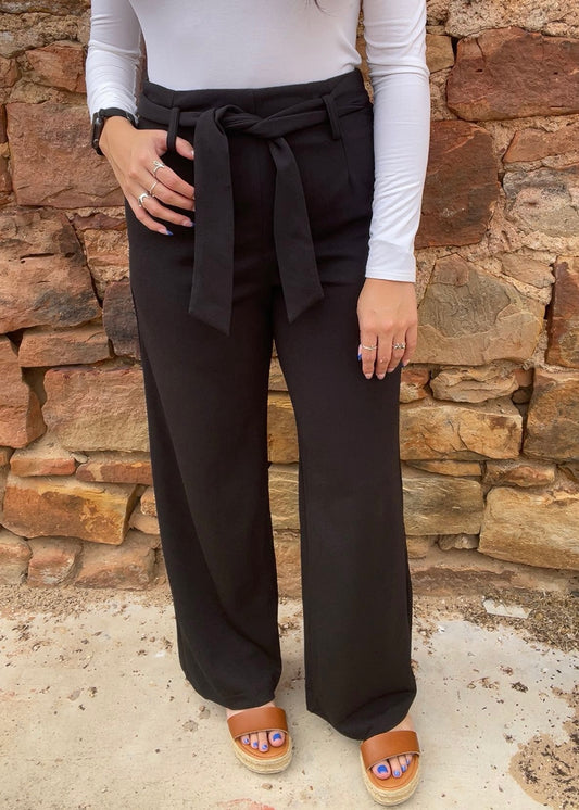 Bottoms | Pants High Waisted Tie Belt