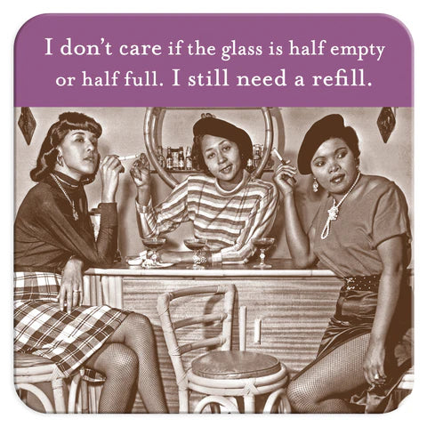 Stationary | Coaster Glass Half Full