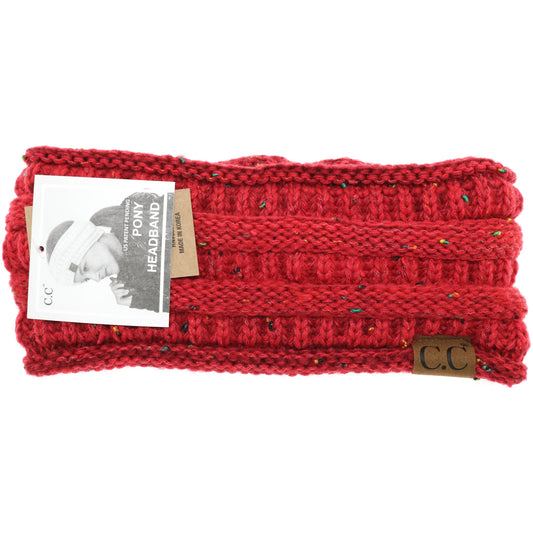 Accessories | C.C Ombre Ribbed Flecked Ponytail Headband Red mk