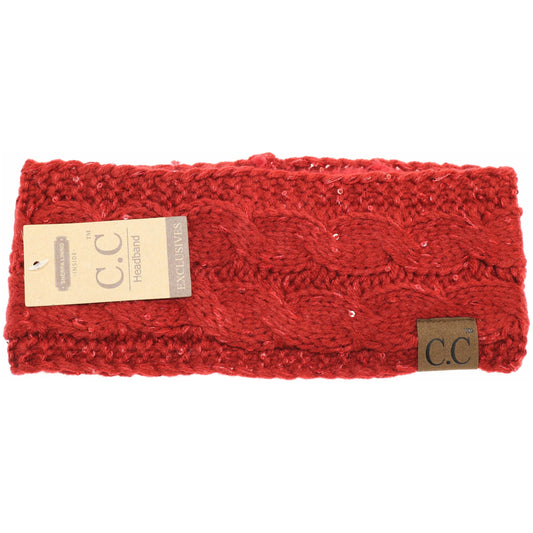Accessories | C.C Sequin Head Wrap Red