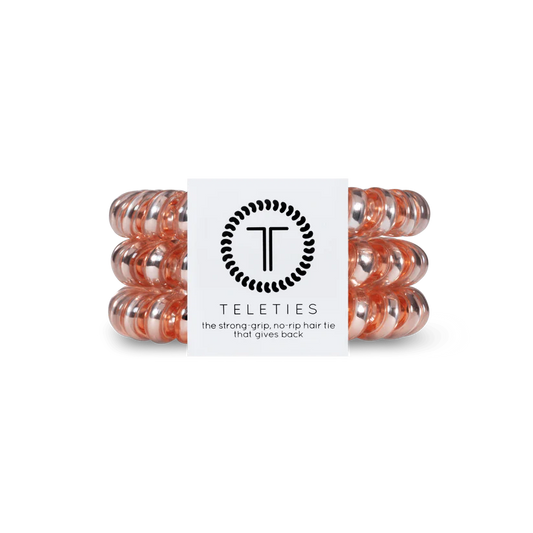 Teleties Large Hair Ties • Millennial Pink