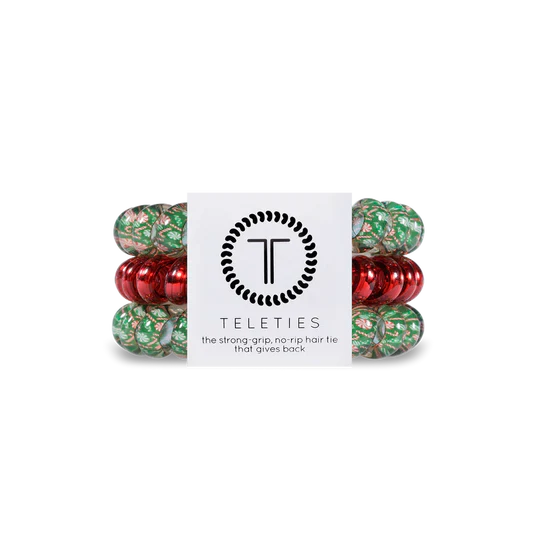 Teleties Large Hair Ties • Candy Cane Kisses