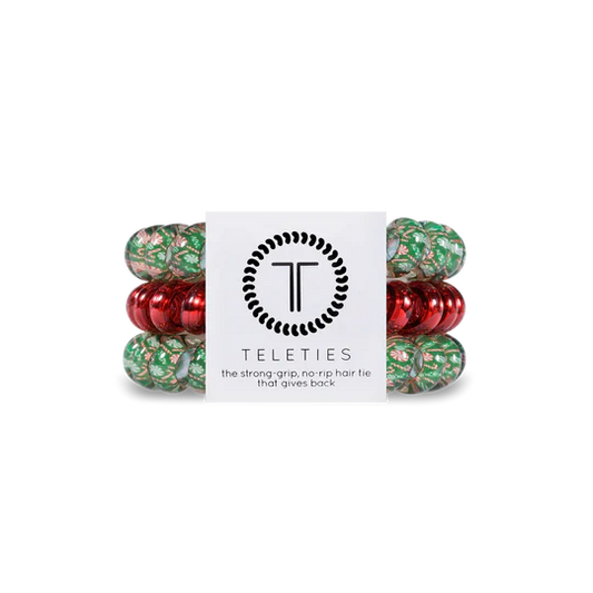 Teleties Large Hair Ties • Candy Cane Kisses