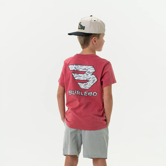 Boys | Burlebo Flying B White Camo Youth Tee