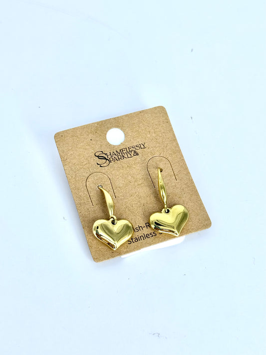 Jewelry | Earrings Steel Heart Drop