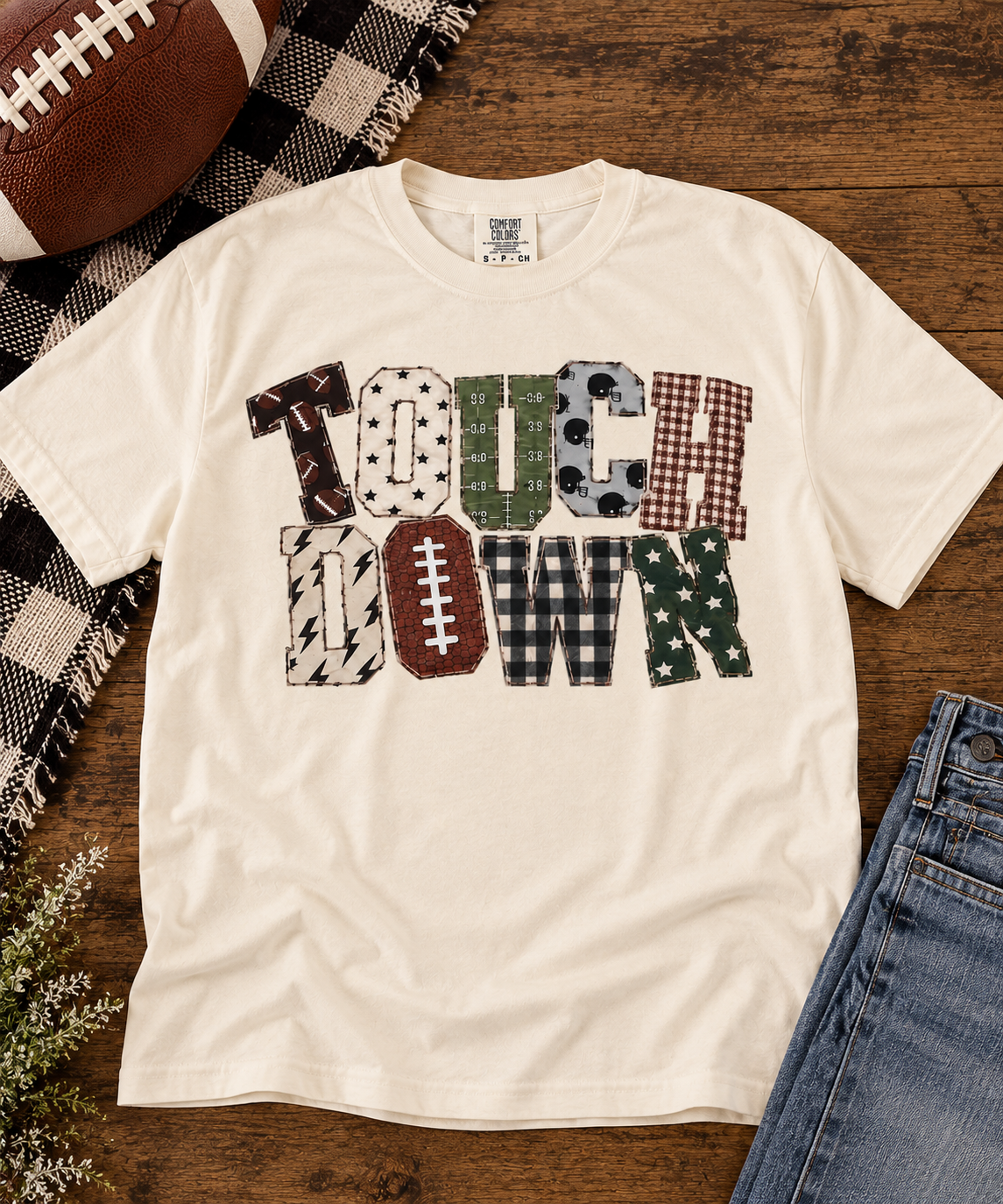 Tee - Patchwork Touchdown