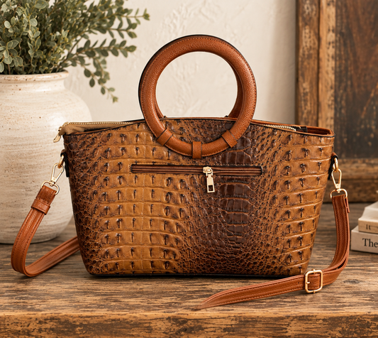 Purse - Saddle Croc Embossed