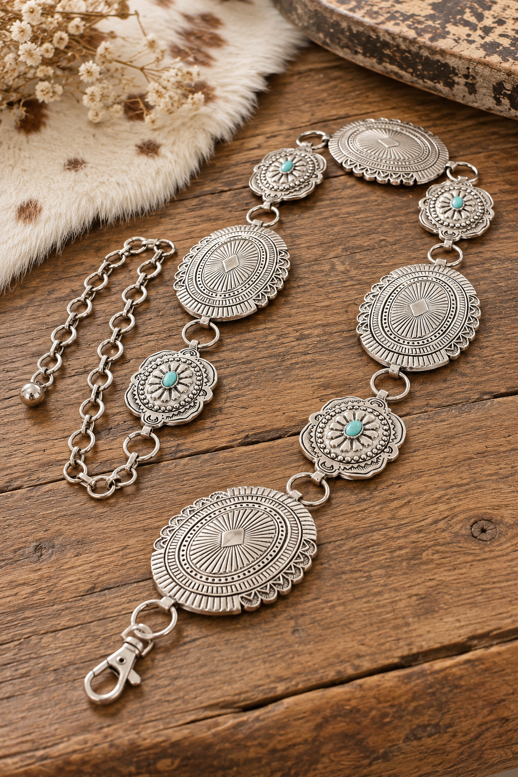 Belt - Engraved Medallion Chain