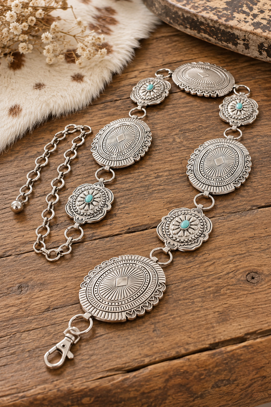 Belt - Engraved Medallion Chain