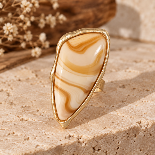 Ring - Matte Marble Stone