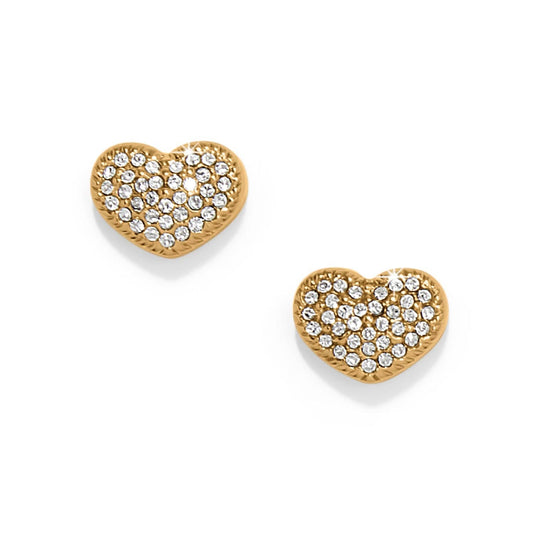 Brighton | Illumina Celeste Heart Gold Post Earrings