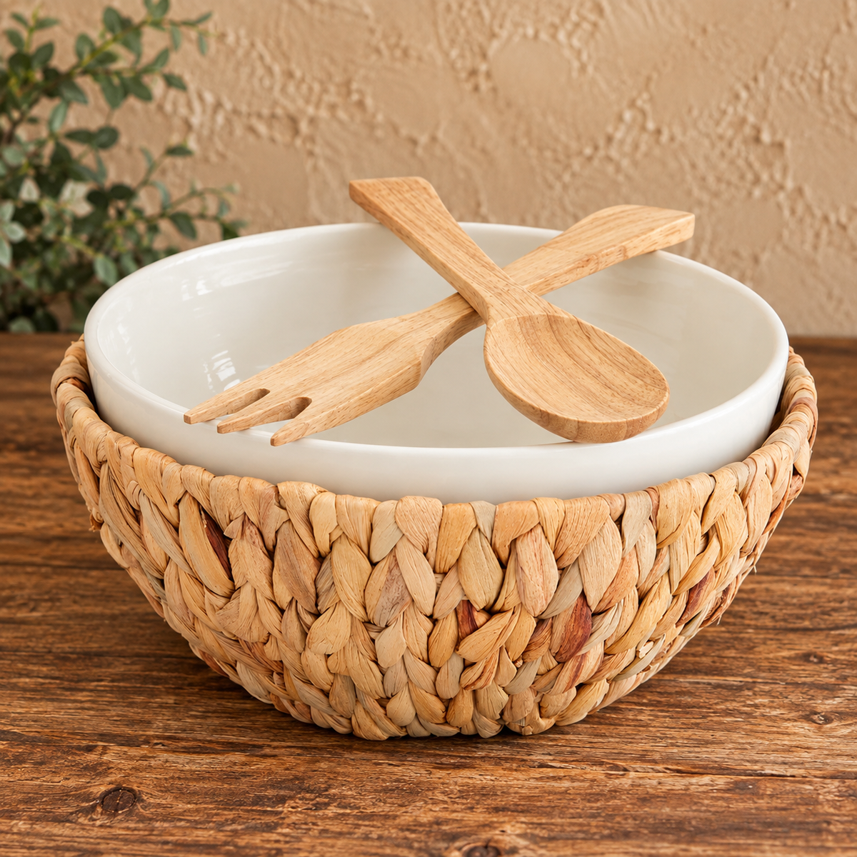 Serving Bowl - Mudpie Water Hyacinth Set