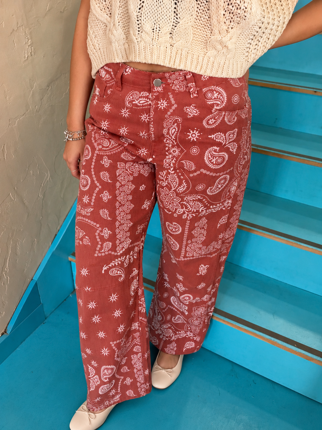 Pants - Terracotta Mid Rise Barrel Leg – Bertie & Olif Boutique