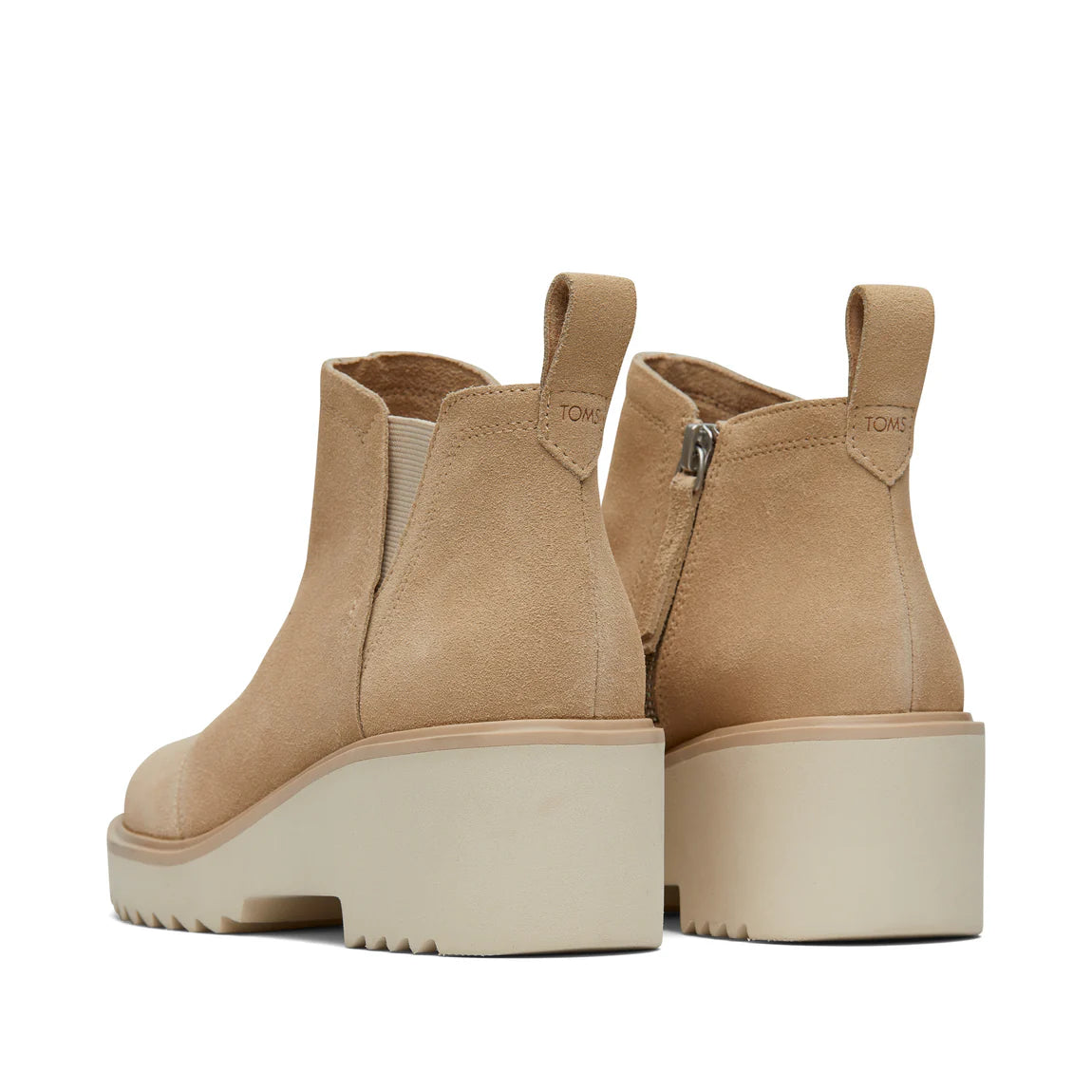 Shoes | TOMS Oatmeal Suede Maude Wedge Boot