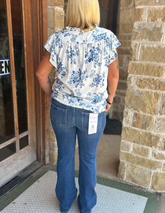 Bottoms | Risen Jeans Medium Tummy Control Mid Rise Flare Basic