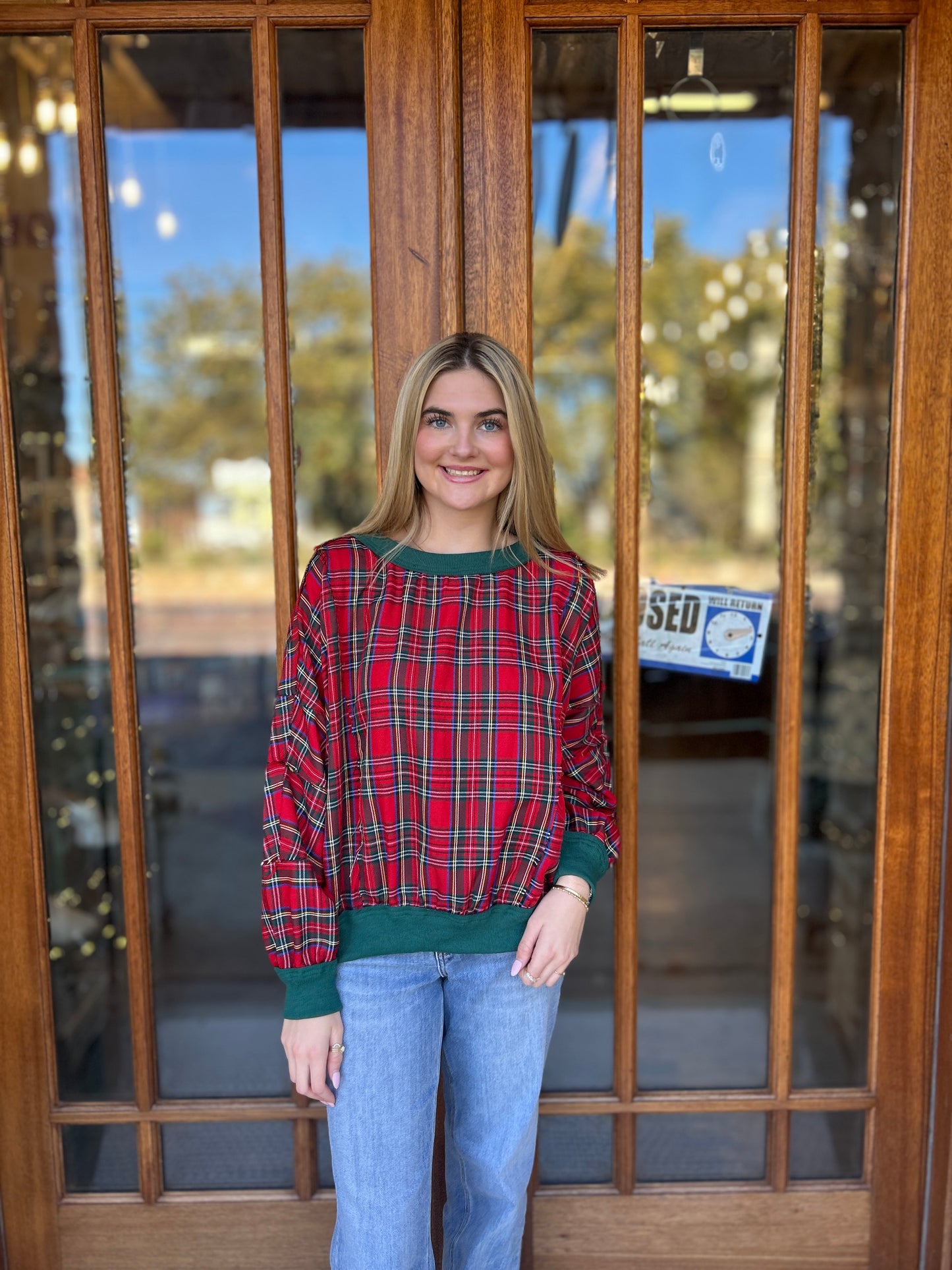 Christmas Plaid Pullover