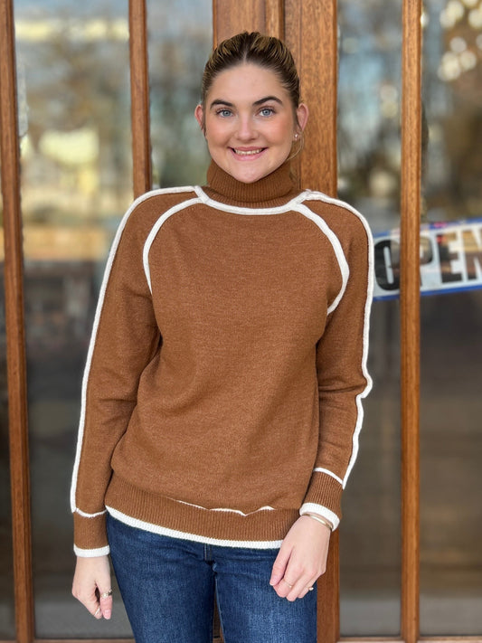 Caramel Turtleneck Sweater