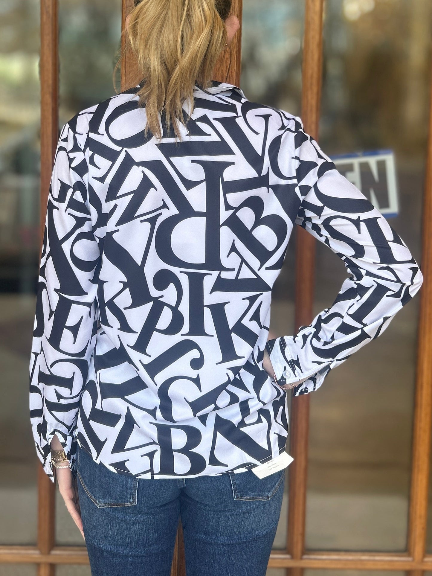 Blouse Long Sleeve Letters