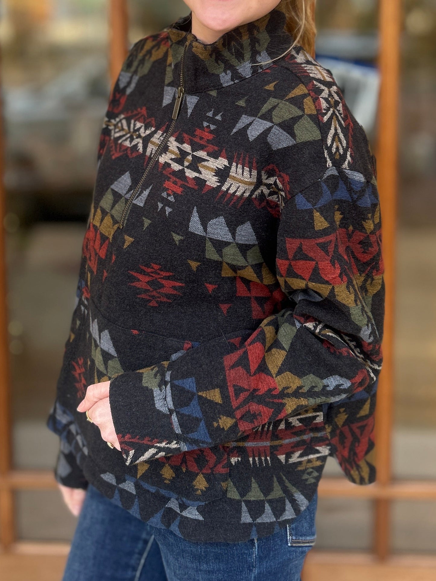 Pendleton Aztec Half Zip Pullover