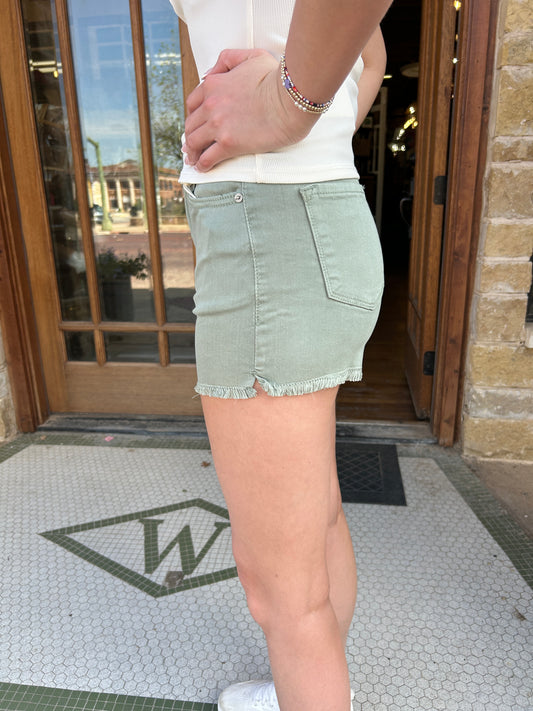 Kancan Shorts - Olive High Rise