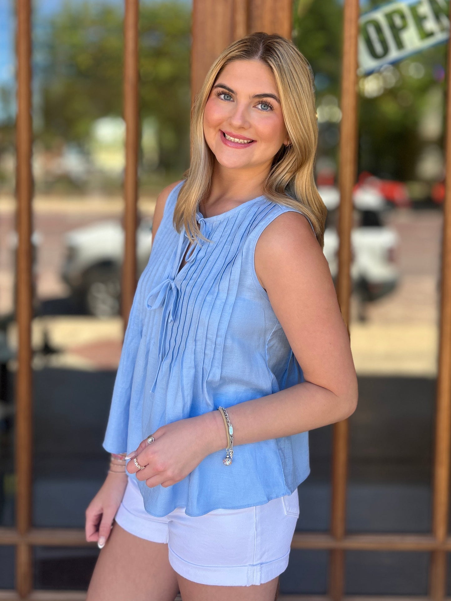 Blouse - Skyline Tie Front