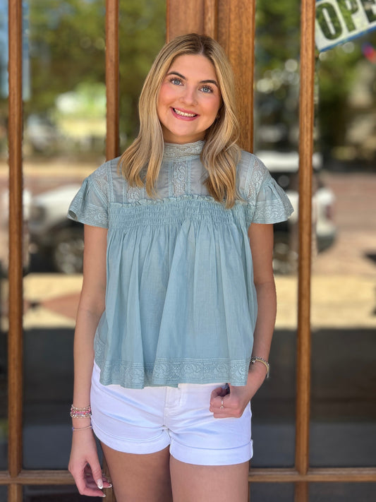 Blouse - Lace Detail BabyDoll