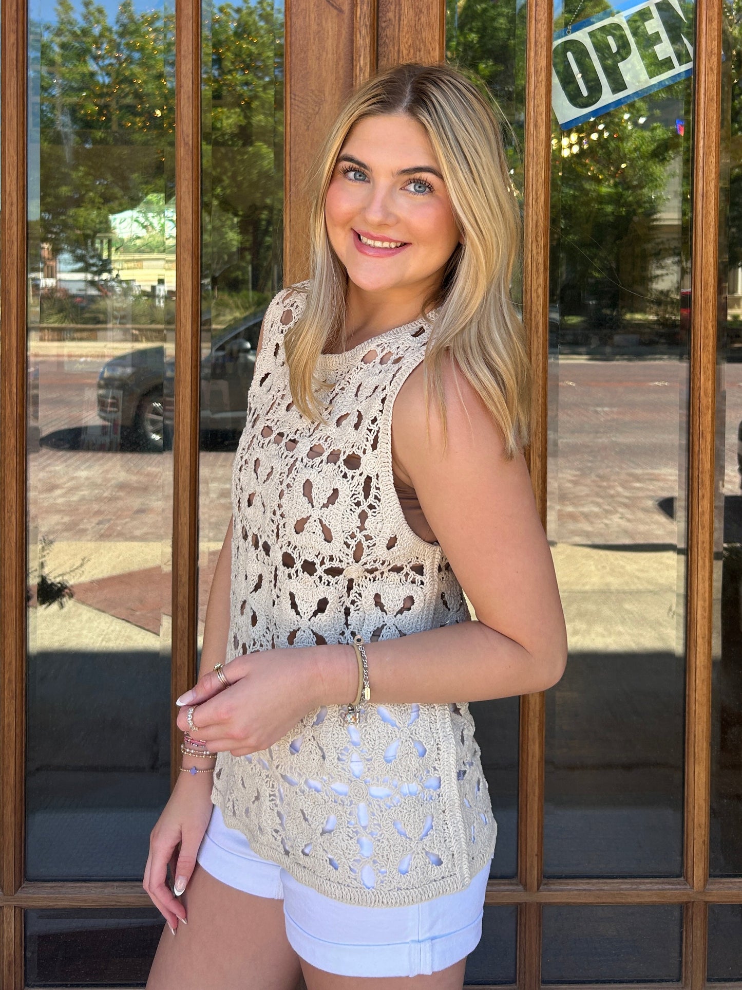 Top - Crochet Knit Sleeveless