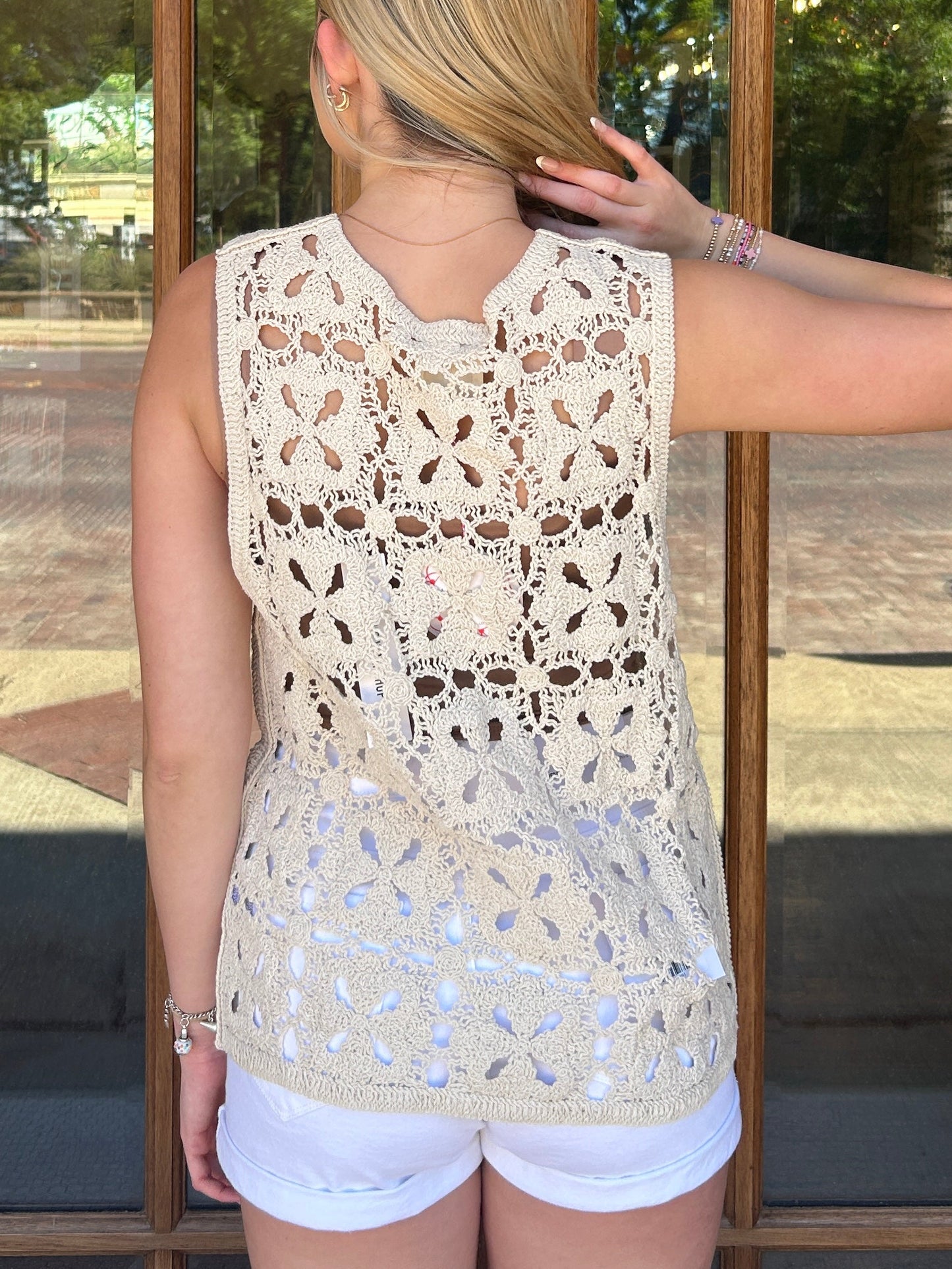 Top - Crochet Knit Sleeveless