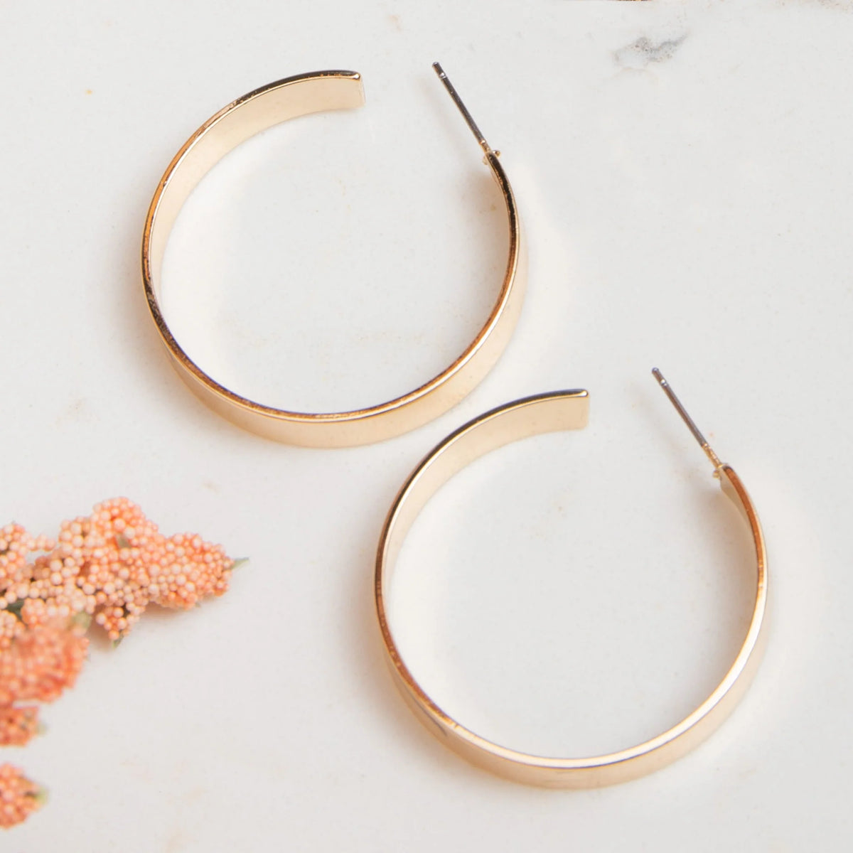 Earrings | Flat Hoop Earrings