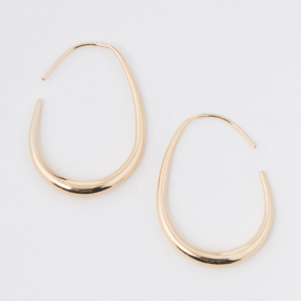 Earrings | Graduated Oval Hoop Earring