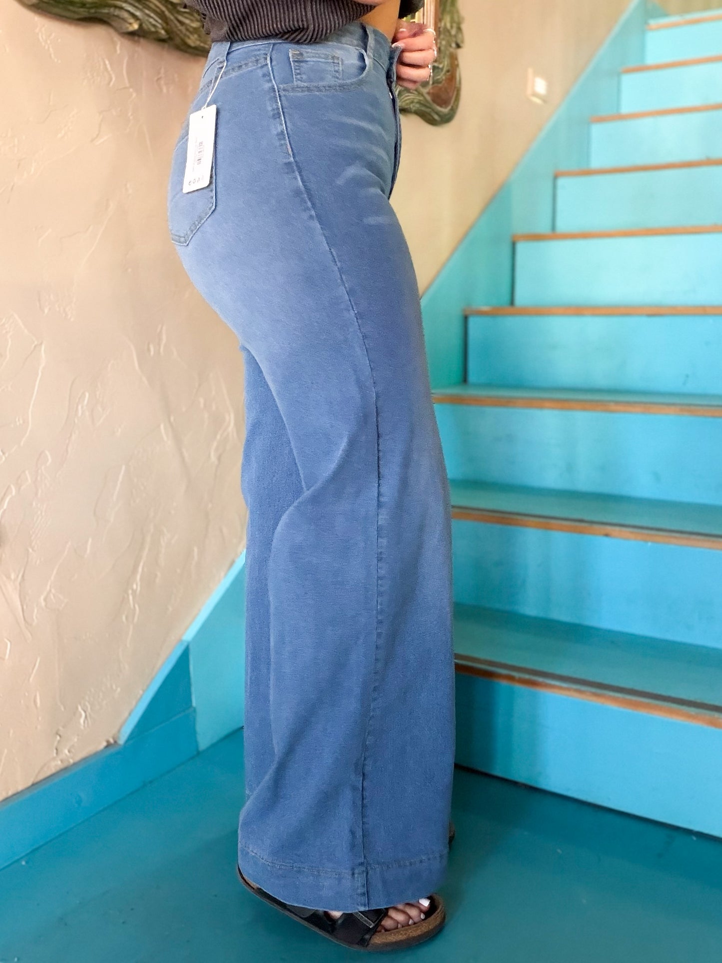 Jeans - Retro Washed Wide Leg