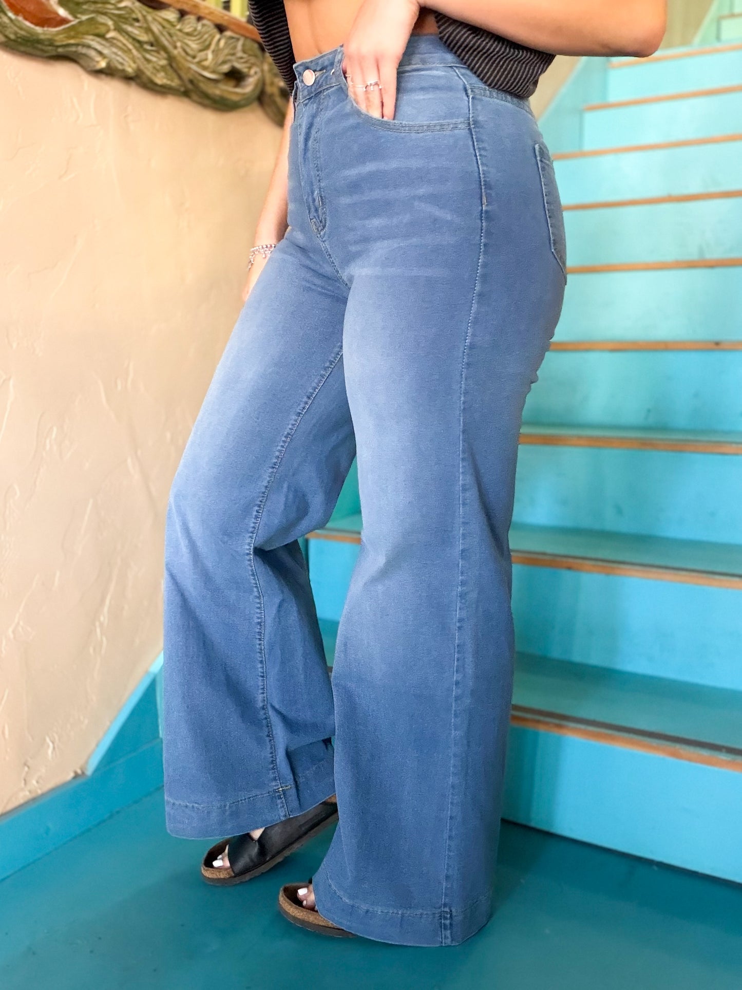 Jeans - Retro Washed Wide Leg