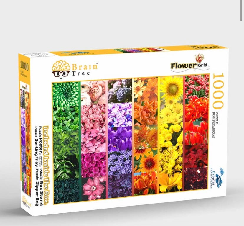 Puzzles| Flower Grid 1000 Piece Puzzle