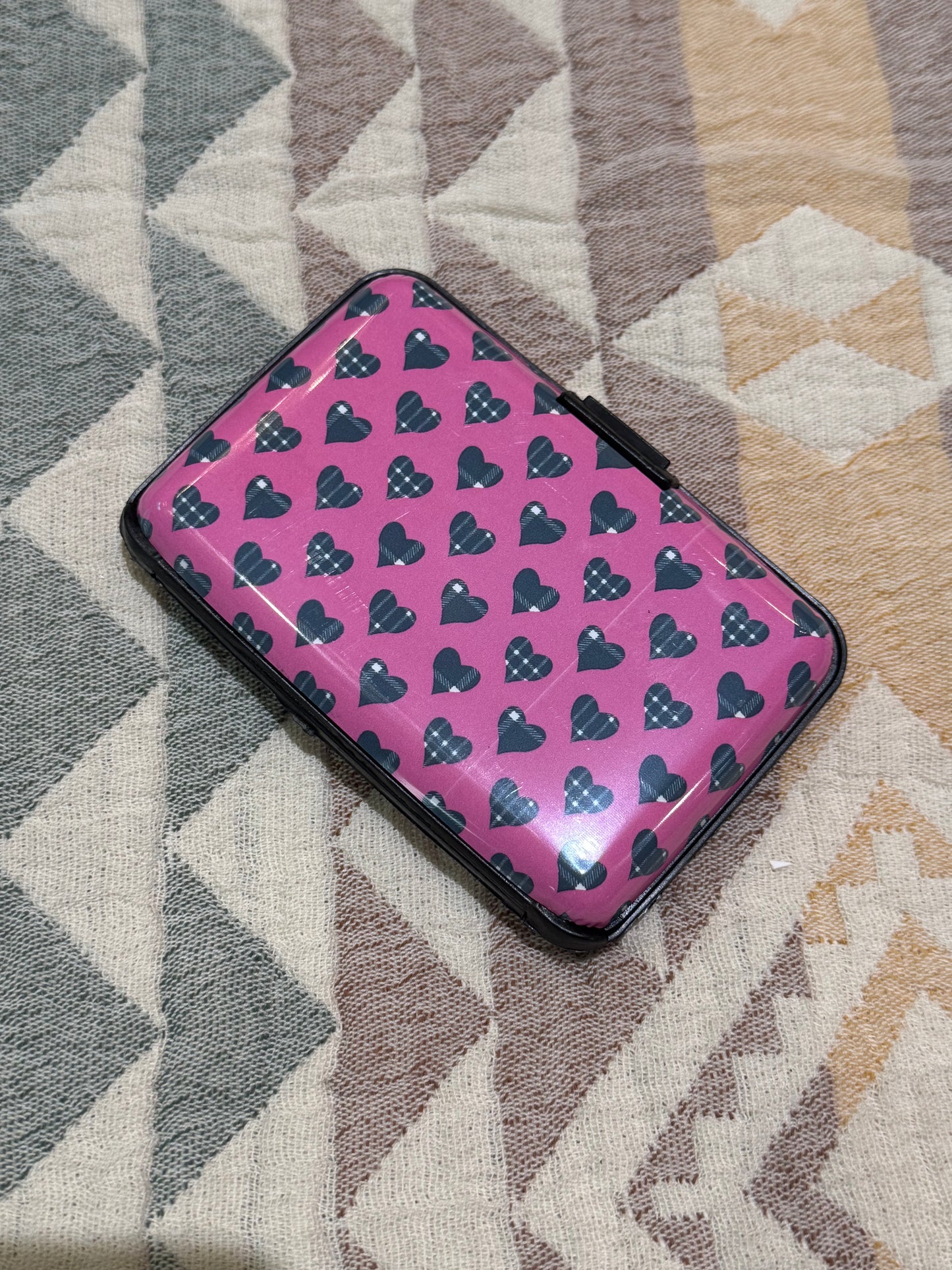 Accessories  | Hearts Glossy Card Holder Caddy Case