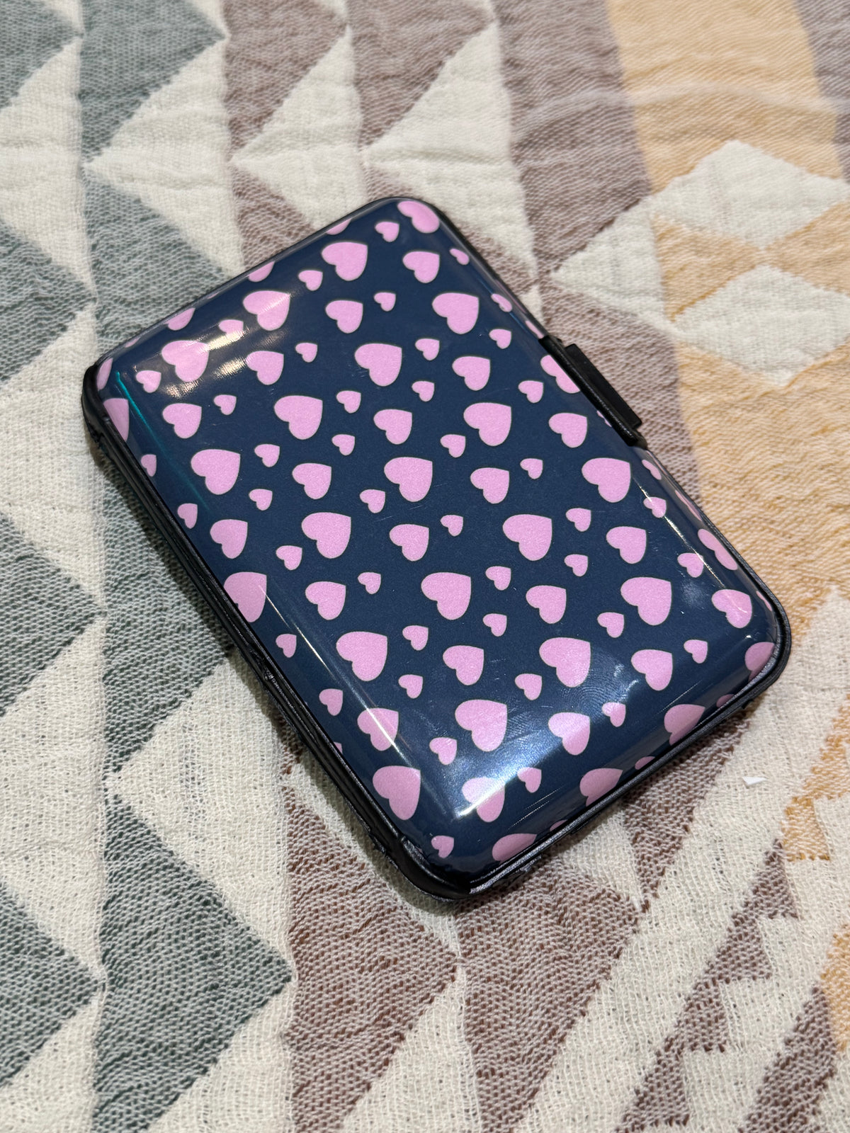 Accessories  | Hearts Glossy Card Holder Caddy Case