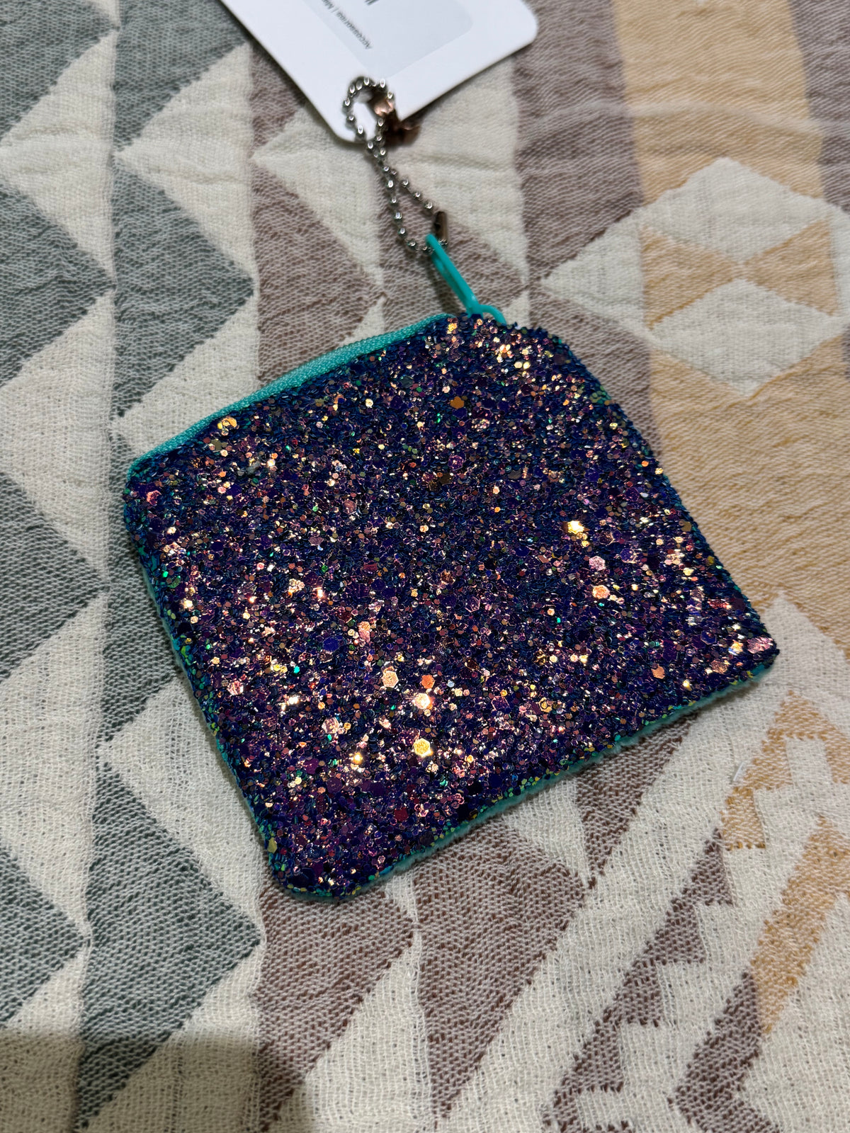 Accessories | Mini Glitter Shimmer Single Zip Coin Pouch Bag